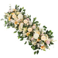 Custom White Flower Row Flower Centerpiece Decor Artificial Flower Runner for Wedding Decor