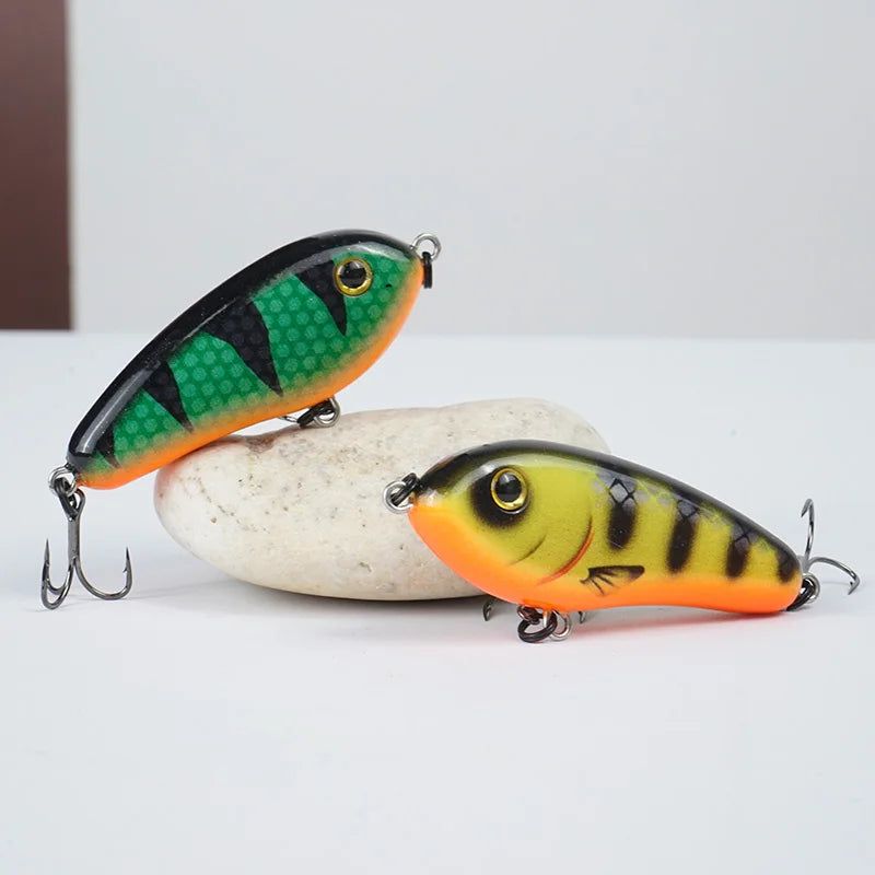 Selco Vibration Hard Bait for Pike and Bass Freshwater Hard Fishing Lure with Rattle Sound