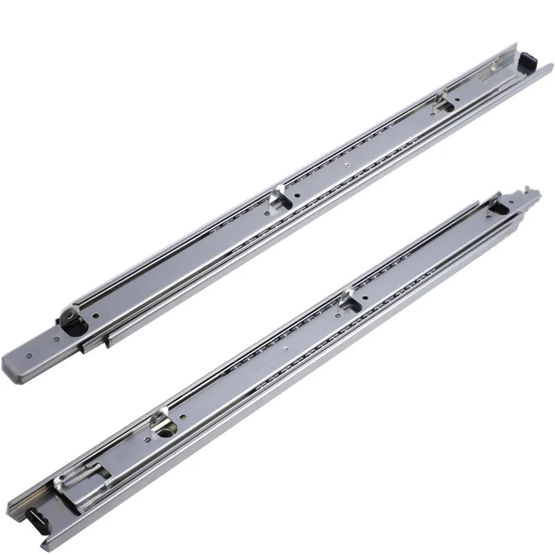 Cabinet Hardware Full Extension Ball Bearing Drawer Slide 35mm Normal Telescopic Rails for Kitchen