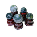 Moss Agate Sphere Wholesale Natural Crystal Crafts Moss Agate  Ball for Sale