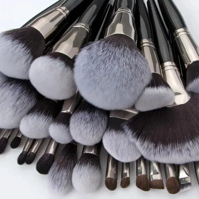 36Pieces Professional Black Luxury Makeup Brush Set Kit Wholesale Wood Handle Private Label Foundation Cosmetic Makeup Brushes