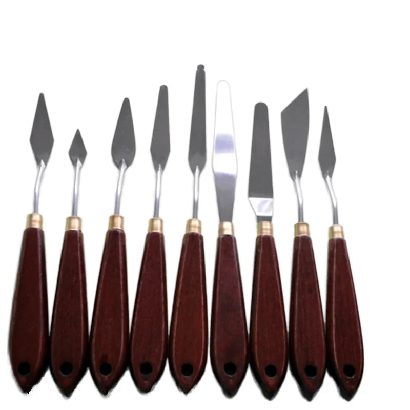 Oil Painting Spatula Tools Economy Inox Steel Classic 10PCS Painting Palette Knife Set for Artists Art Supplies