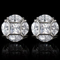 Cufflinks Men's Women's Unisex Copper Zircon French Shirt Gift for Party & Anniversary