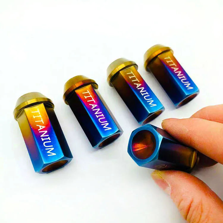 Burned Laser Marking Lug Nuts Titanium Wheel Factory Price