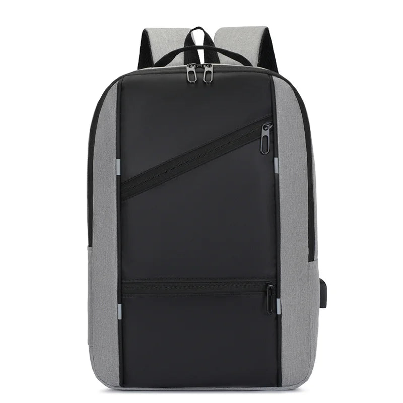Lightweight Oxford Laptop Backpack with USB Port Waterproof Fashion Style for School Travel & Outdoor Use
