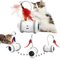 Automatic Rechargeable Electric Cat Toy Fashion Classic Rolling Wheel Pet Training Tool Feather Stick Interactive Cat Toys