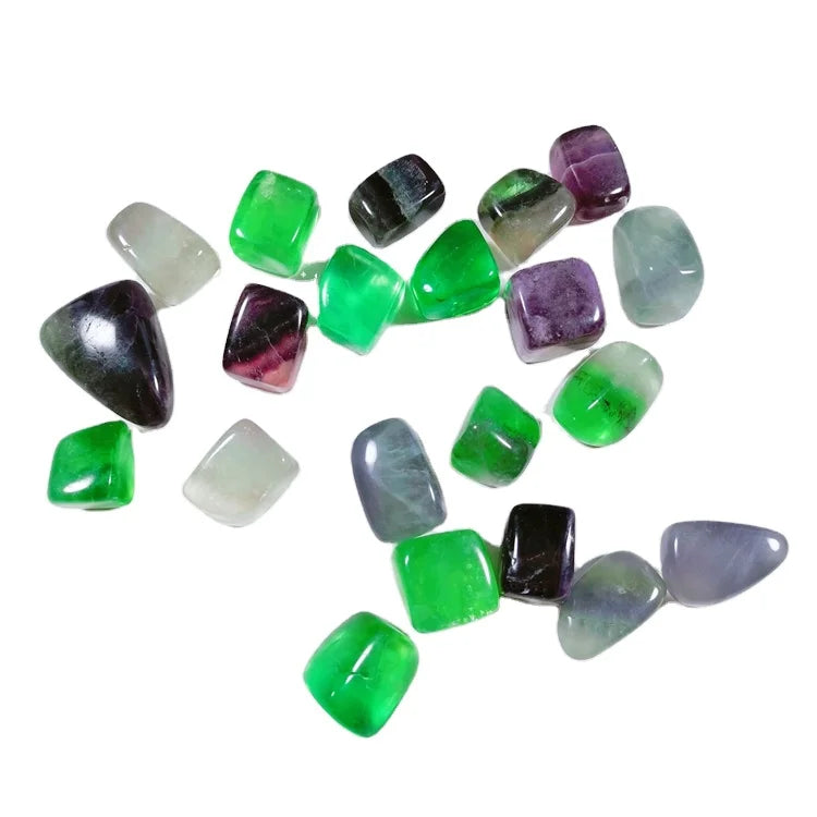 DIY Polished Crystal Fluorite Tumbled Stones and Gravel Crushed