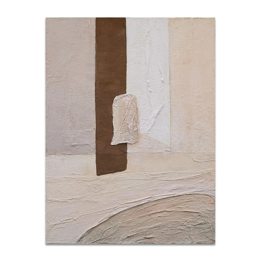 Custom Modern Wall Art Coffee Milk Handmade Original Abstract Oil Painting on Canvas for Living Room Home Decor Artwork Hotel