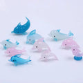 Mixed Design Miniature Small Murano Glass Dolphin Figurine