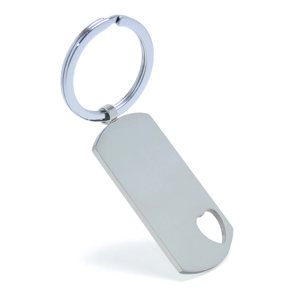 Hollow Out Heart Stainless Steel Keychain Key Tag Ring Wedding Party Favor Gifts Metal Key Holder Pendant Hollow Heart Keychain