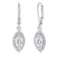 Fine Quality Jewelry Wedding Holiday Gifts Women 925 Silver 1 Carat Pear-Shaped Moissanite Platinum Plated Stud Luxury Earrings