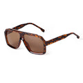 Fashion Retro Leopard Flat Top Sunglasses Women Men Brand Designer Vintage TR90 CP Inner Temple Square Sunglasses UV STY28015M