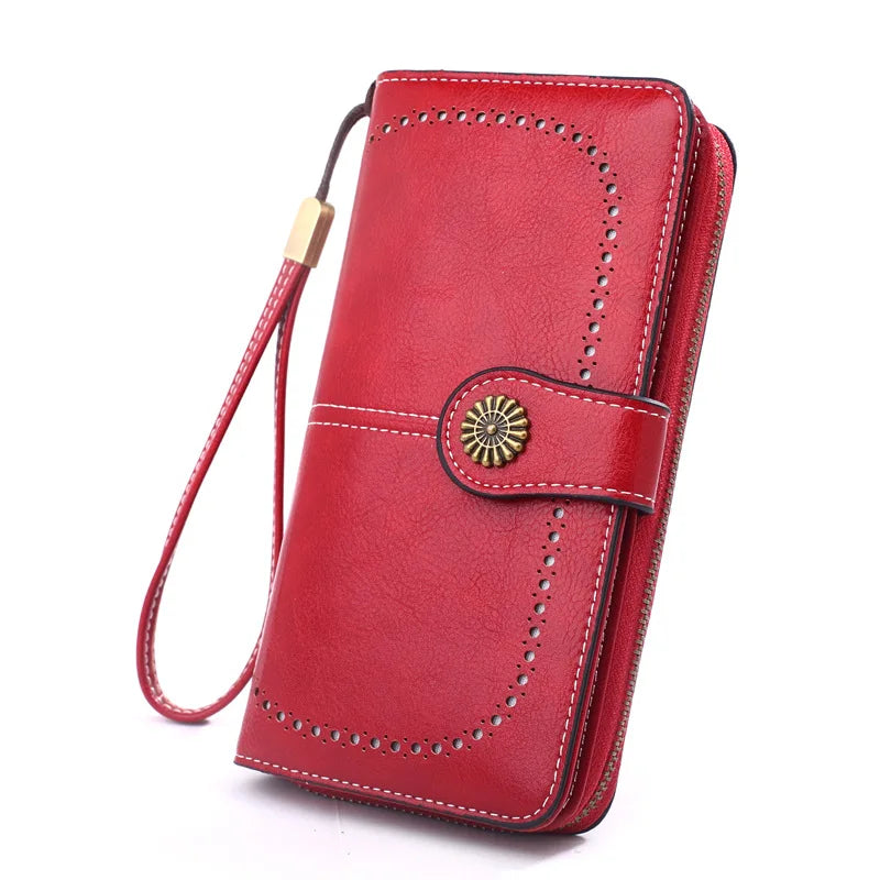 New Large Capacity Long Phone Wallets for Women Fashionable Card Holder Wallet Ladies Purse Multifunctional Leather Wallet Women