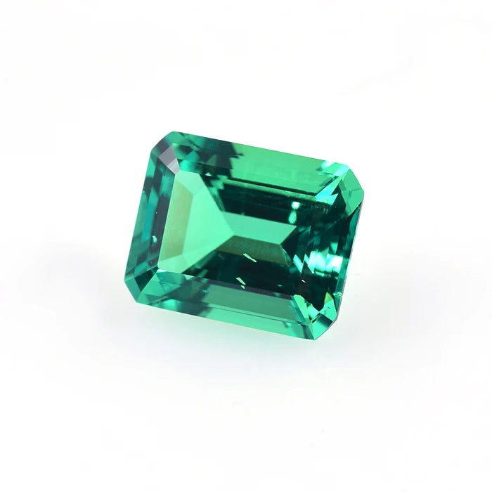 Hot Sale Lab Grown Emerald Cut Synthetic Colombian Emerald Gemstone
