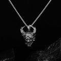 Vintage Personalized Stainless Steel Devil Necklace Pendant Trendy Men's Hip Hop Punk Stainless Steel Jewelry