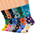 Wholesale Fashion Polka Dot Pattern Socks Mens Casual Colorful Dress Cotton Crew Socks