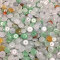 Myanmar Jadeite Grade a Jade Button Jewelry Jewelry Accessories Jade Three-Color Jade Button Handicraft Factory Wholesale