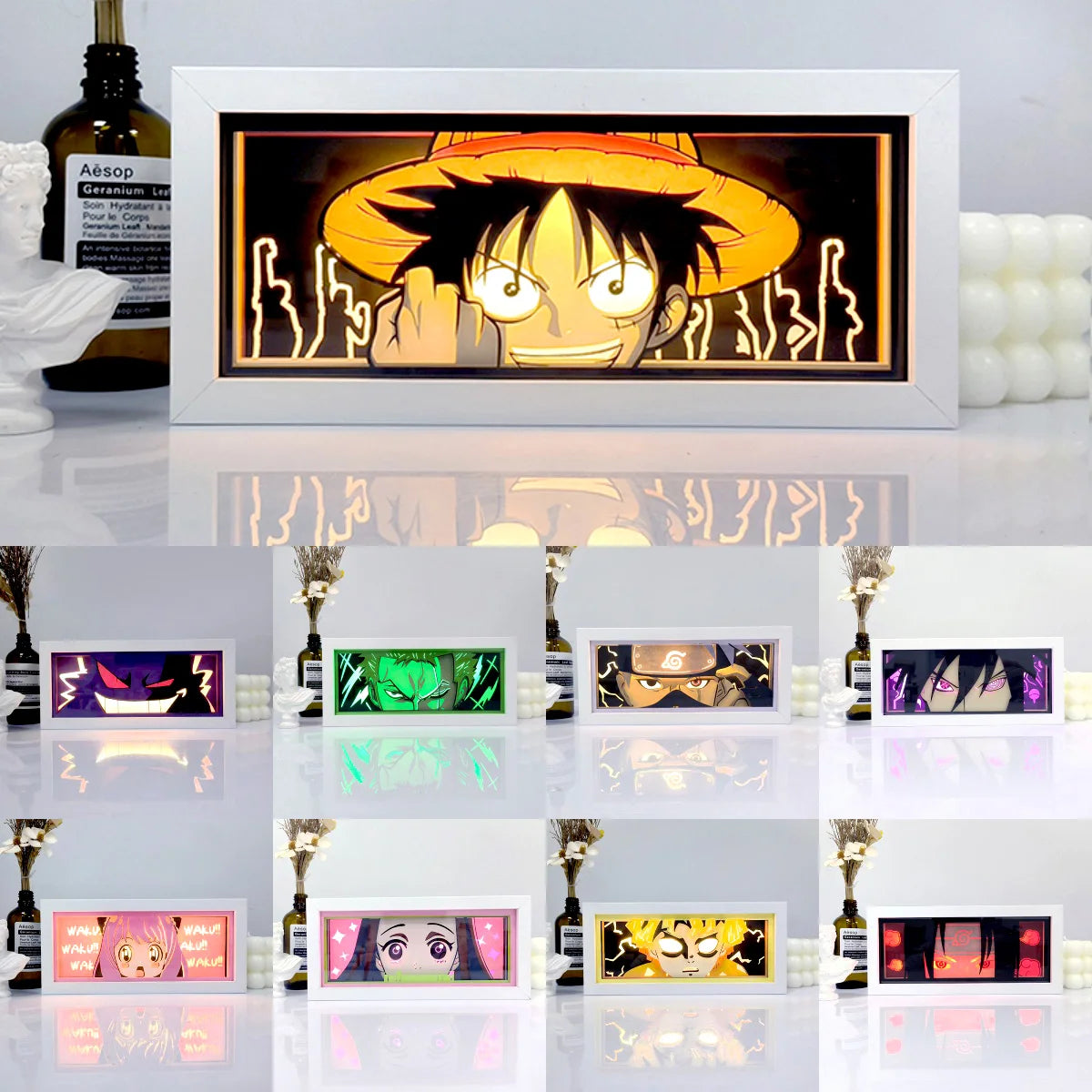 100 New Designs 3D LED Animal Light Box Paper Crafts UV Printing Table Lamp Room Decoration for Party and Gift