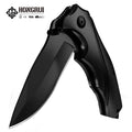 3PCS Grey Camping Handmade Pocket Folding Stainless Steel Knife with Belt Clip