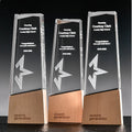 Personalized Plaque Crystal Trophy Award with Wooden Base MH-NJ0222