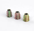 3/8 5/16 1*4 Zinc Alloy Flange Threaded Inserts Nut for WoodHex Socket Drive Screw Inserts Nut for FurnitureCabinet
