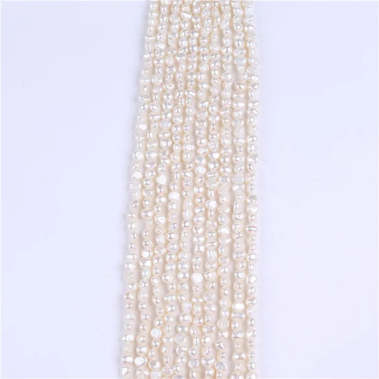 Natural Pearls Wholesale 5-6mm White Baroque Freshwater Pearl Strands