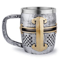 Medieval Templar Crusader Knight Mug Suit Armor Knight the Medieval Beer Stein Tankard Coffee Cup Cross Mugs