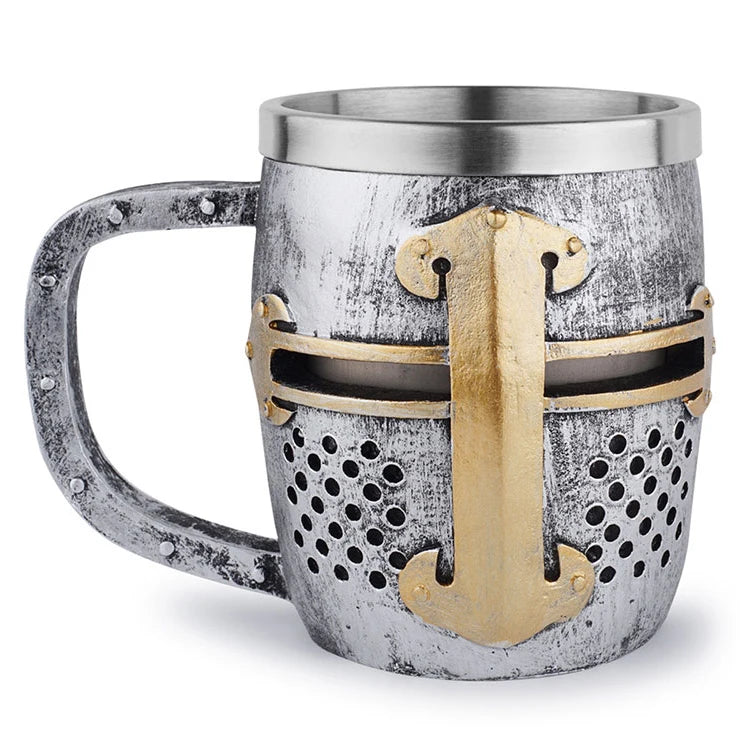 Medieval Templar Crusader Knight Mug Suit Armor Knight the Medieval Beer Stein Tankard Coffee Cup Cross Mugs