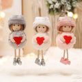 Christmas Decorations Handmade Crafts Plush Angel Figurine Girl Doll Pendant Christmas Tree Hanging Ornaments