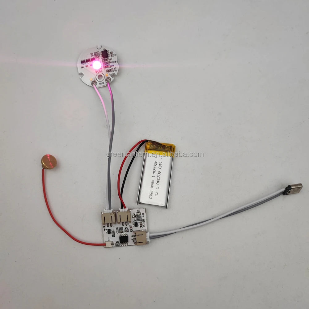 31mm RGB PCB Chip RGB Led Light Board DIY Wooden Lamp Base 5V USB Cable Assembly Parts Solder-free Full Set Lighting Accessories