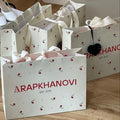 Manufacturer Luxury Paper Shopping Bag Customized Bow Ribbon Paper Bags With Your Own Logo