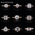 Starsgem 18K Gold Moissanite Jewelry Pear Shape Fine Jewelry Moissanite Ring MegaBDM