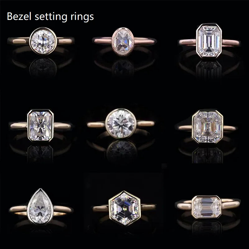 Starsgem 18K Gold Moissanite Jewelry Pear Shape Fine Jewelry Moissanite Ring MegaBDM