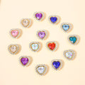 SINRONG Double-Layered 10mm Peach Heart Crystal Multicolor Water Diamond for Shoes Bags Ethnic Clothing & Jewelry