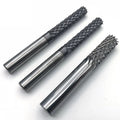 JR143 4mm Solid Carbide End Mill Corn Teeth Flat Milling Cutter for PCB Carbon Fiber Stone