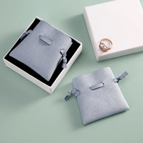 Hot Sale Pure Suede Drawstring Pouch Luxury Velvet Jewelry Gift Packaging Bags Custom Microfiber Pouches Bag With Logo