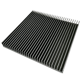 80W Square LED Light Heatsink 230(W)*25(H)*230(l)mm Black Anodized Aluminum Heatsink