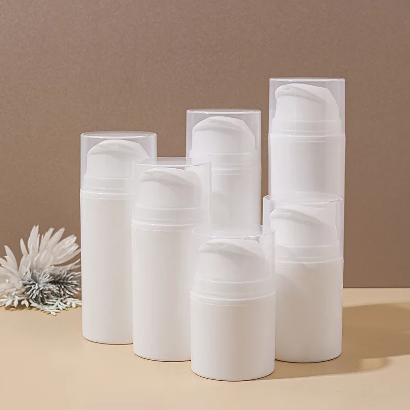 China Manufacturer 2025 30150ml White Airless Pump Bottle for Cosmetics for Skin Care Serum Face Cream Lotion
