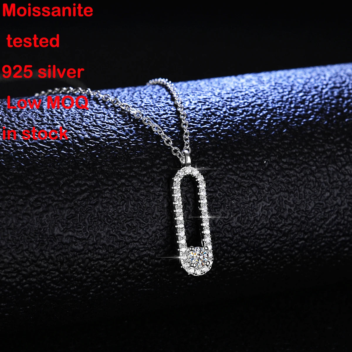 Luxury VVS D Fast Delivery S925 Silver Necklace MoissaniteMoissanite Jewelry Necklace with GRA