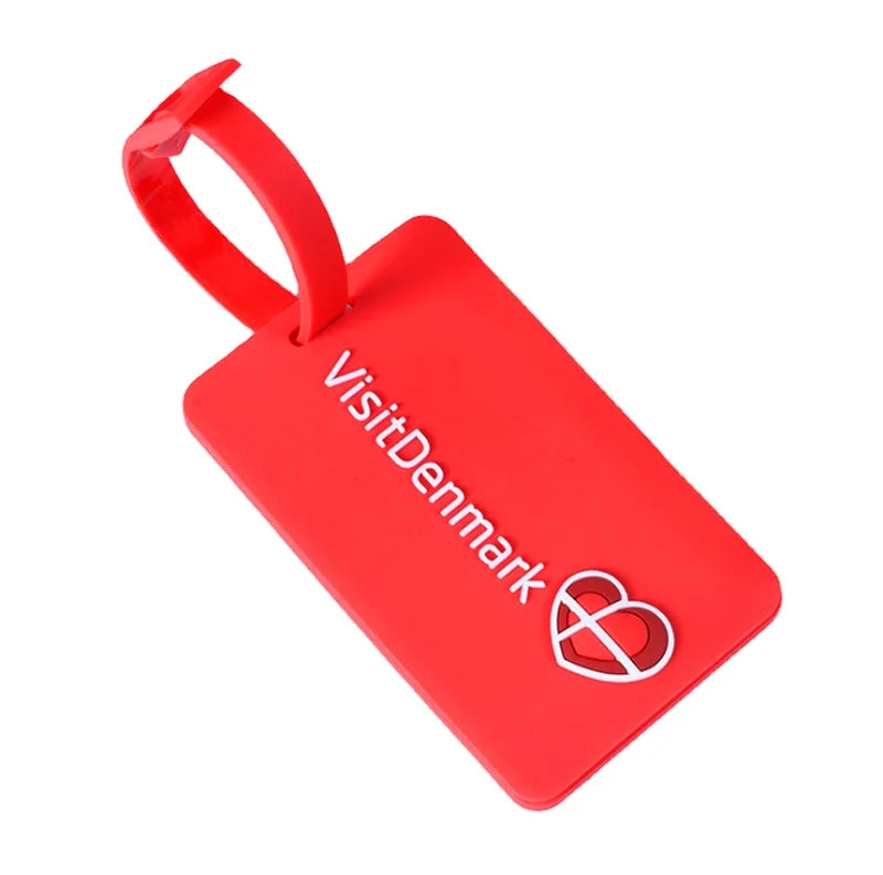 High Quality PVC Rubber Travelling Luggage Tags Custom Logo Rubber Luggage Tag
