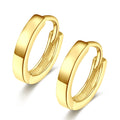 Lanshang Jewelry Earring Hoops 925 Sterling Silver for Women Gold Silver 8mm Wholesale Hoop Earring Fashionable Men Gift Party