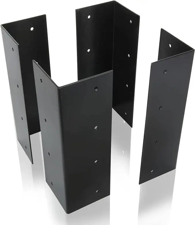 Corner Brackets for Raised Garden Bed - 17.25 inch Set of 4 - Matte Black Rustproof Steel Matching Screws Included