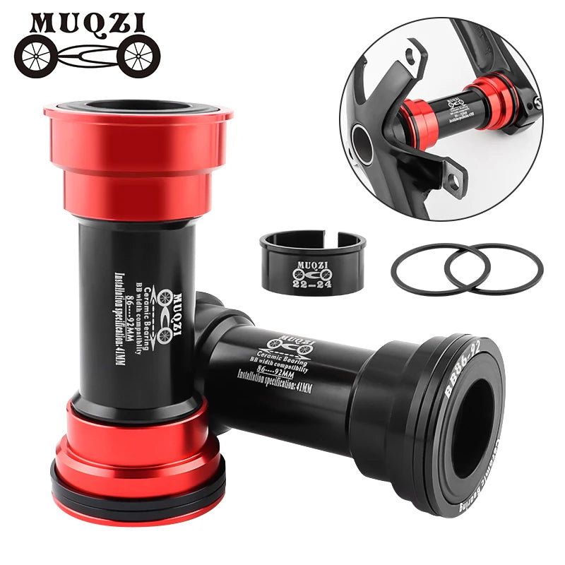 MUQZI Custom Ceramic Bottom Bracket BB68 BB73 Thread BB86 BB90 BB92 Press Fit Bicycle Bottom Bracket