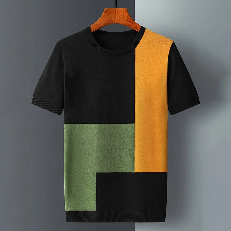 Fashion O-neck Printed T-shirt Men's Clothing 2023 Spring New Oversized Casual Pullovers Tops Loose Korean Tee Shirt
