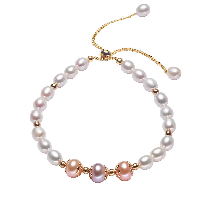 Fashionable Jewelry Choker Pearl Jewelry Exquisite Simple Freshwater Pearl Bracelet Minimalist Hypoallergenic Bracelet for Women