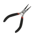 4.5 Inch Plastic Handle Carbon Steel Jewelry Long Round Nose Plier