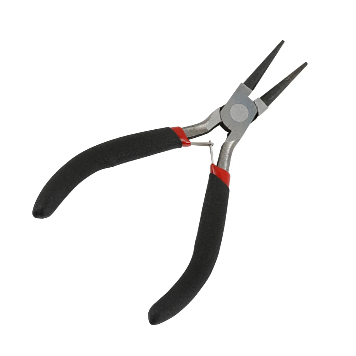 4.5 Inch Plastic Handle Carbon Steel Jewelry Long Round Nose Plier