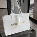 2025 Customized Classic Art Paper Bags for Clothing Fashion Accessories Ribbon Logo Business Personal Gift for Shoes Socks Fur