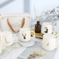 55 Degree White Warmer Constant Temperature Coaster Tea Cup Mat Ceramic Letter Coffee Heater Mug