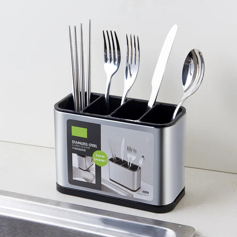 Standing Cutlery Holder Spoon and Chopstick Organizer in Convenient Bag for Easy Storage